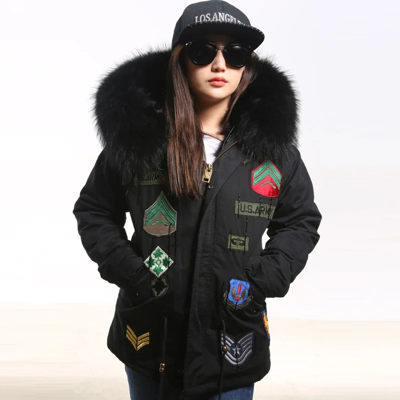 Парка женская зимняя на лисьем меху с капюшоном|raccoon fur hood|brand parka womanparka women |
