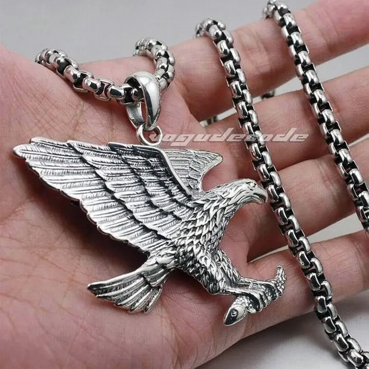 

Мужской кулон в стиле панк, из серебра 925 пробы