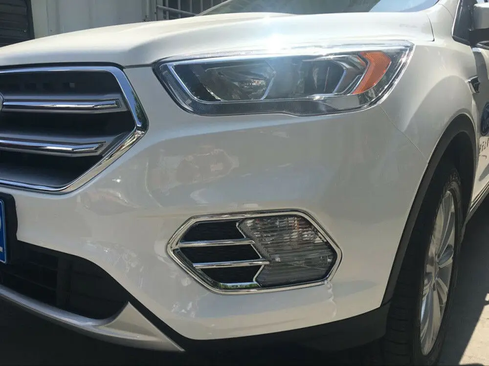 Для Ford Kuga Escape 2017-2018 ABS Хромированная передняя противотуманная фара крышка крышки |