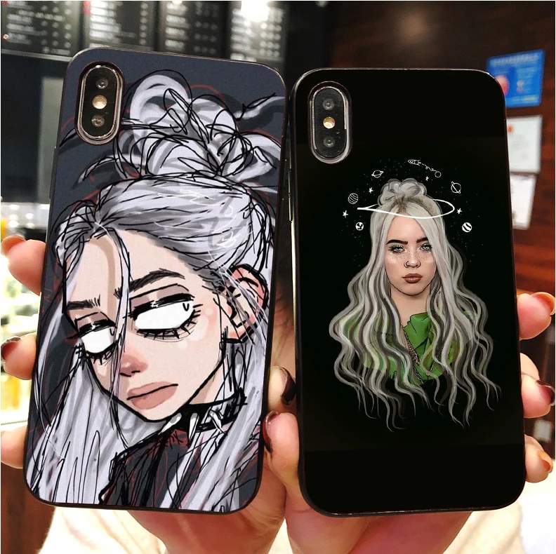 Billie eilish rainbow blohsh Ocean Eyes Soft TPU case phone cover for iPhone X MAX XR XS 5 5S 5SE 6 6S 6 7 8Plus Cover