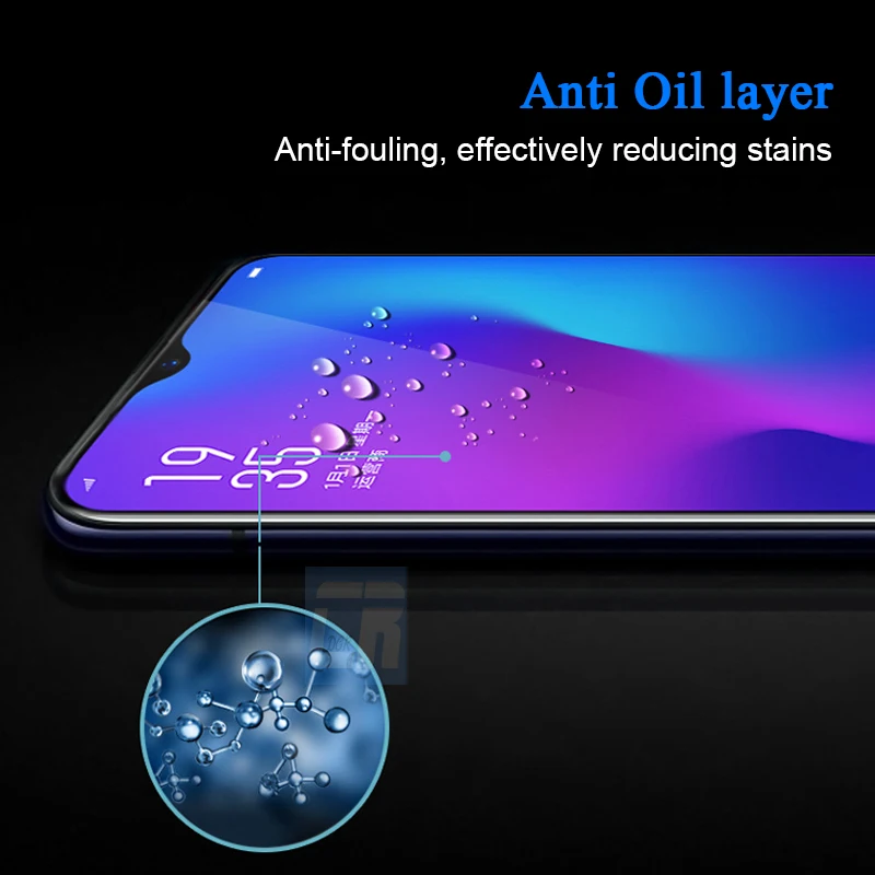 Полное покрытие закаленное стекло для OPPO A7 R15X F7 A1 A3 K1 Защитная пленка экрана R17 Pro