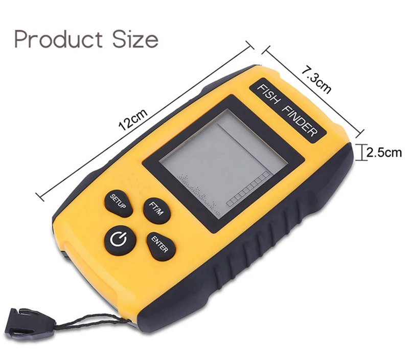 Модернизированный эхолот портативный искатели рыбы эхолокационный сигнал
