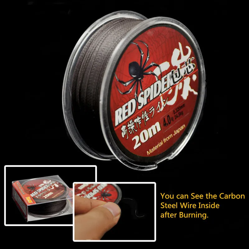 Высокая прочность Нержавеющая сталь Плетеный Рыбалка линии 20 м Быстрый тонущий