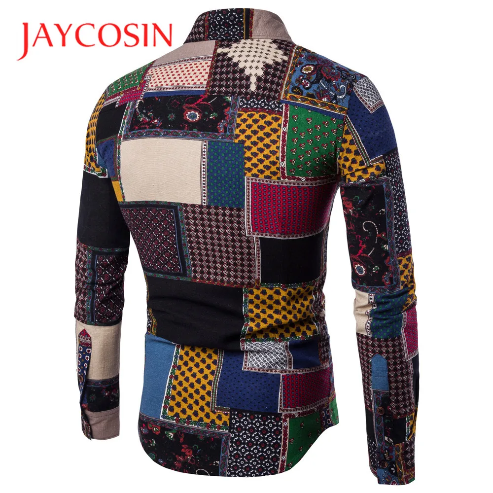Jaycosin одежда мужские рубашки с длинным рукавом Весна Лето Бизнес Slim Fit рубашка