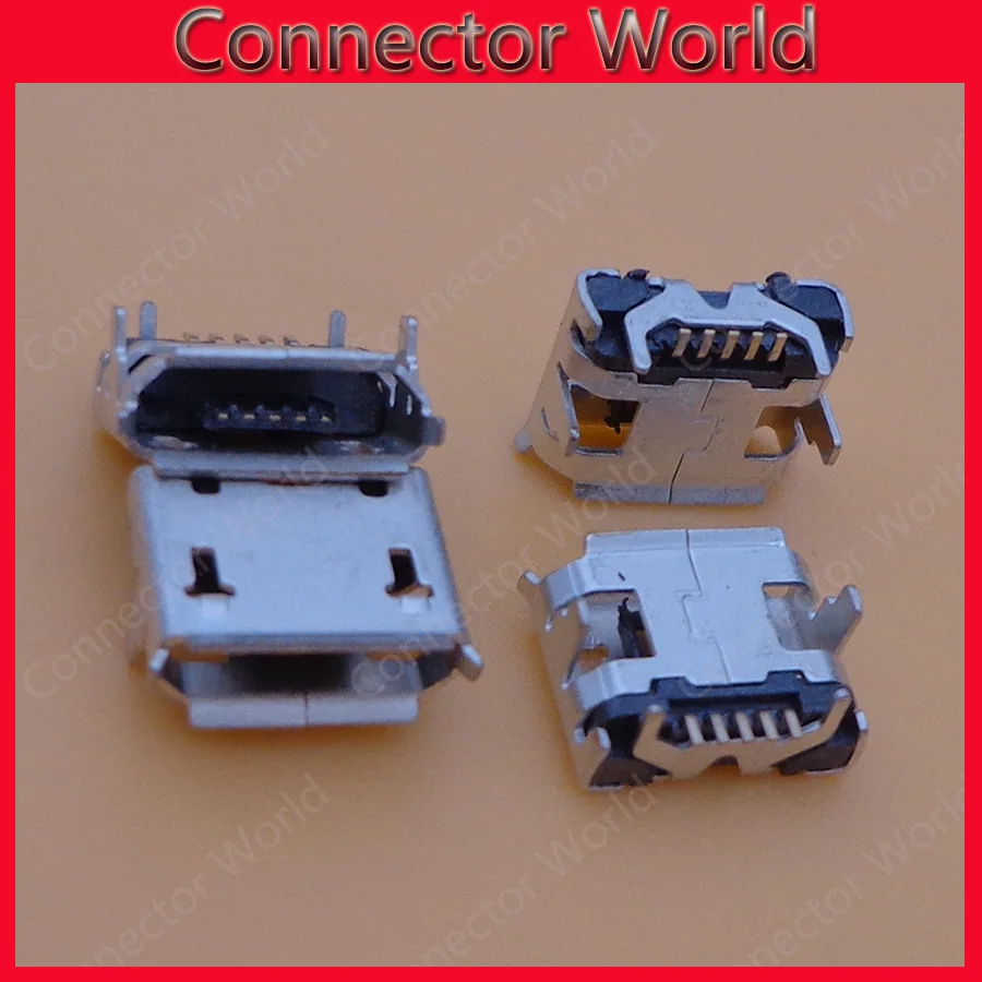 200 шт./лот micro usb b Женский 7 2x4 85 Внешний порт 4 фута dip 5 p 5-контактный разъем Разъем