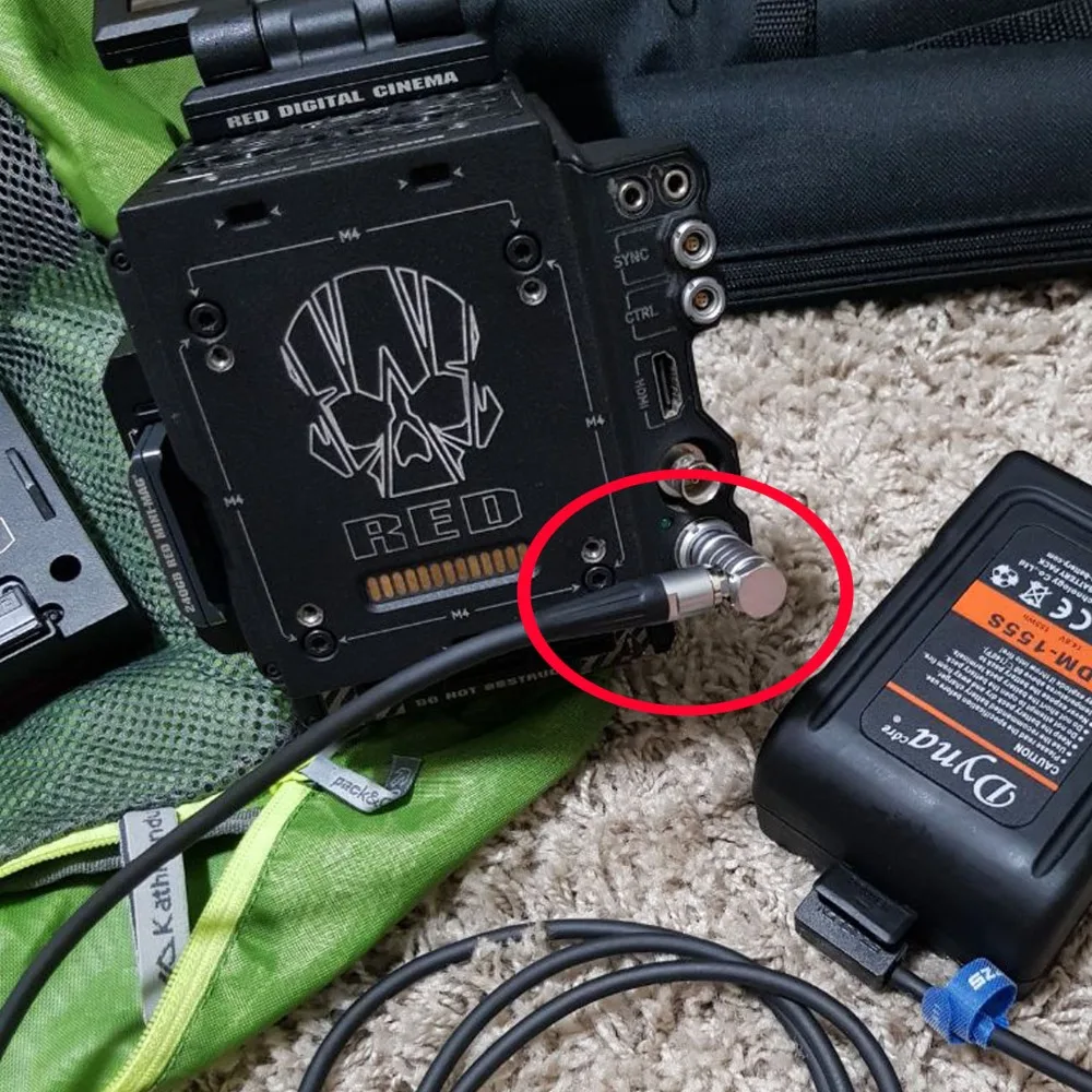 Шнур питания RED epic под заказ угол 90 градусов разъем Anton Bauer power D Tap для 6 контактного