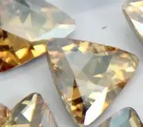 Champagne All Sizes Colors Pointback Triangle Glass Crystal Fancy Stone 8mm,10mm,12mm,18mm,23mm Bling Crystal AB,red, For Jewelry Making - Цвет: Champagne