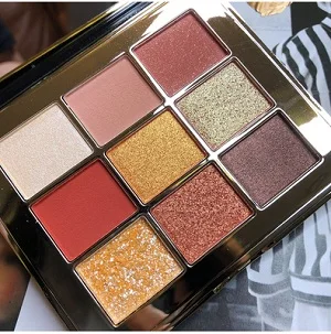 Бренд Shimmer Matte Makeup Pallete 9 цветов блеск прессованные тени для век Палитра бриллиантов макияж тени для век Палитра для пигментов косметика - Цвет: 01