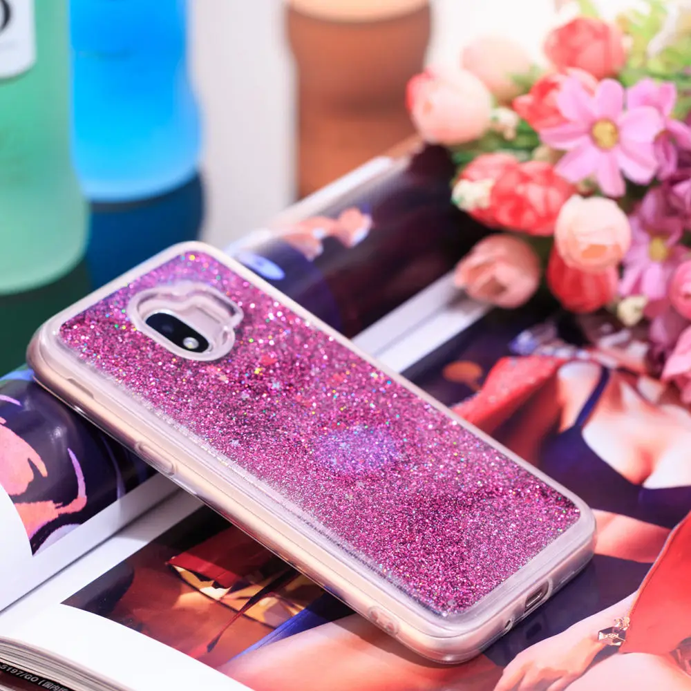 Мягкий чехол-накладка из ТПУ для Samsung Galaxy J2 2018 J250 J250F/DS SM-J250F/DS SM-J250Y Dynamic Liquid Love Heart |