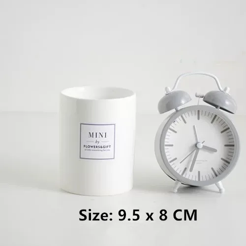 TYPE 1 White Многоцелевой держатель для хранения с мраморным узором, косметическая кисть, держатель для макияжа, керамическое ведро для карандашей, стеллаж для хранения ручек, контейнер - Цвет: TYPE 1 White