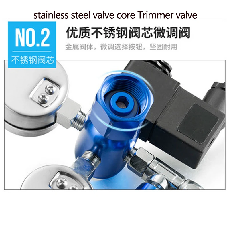 Двойной манометр углекислого газа электромагнитный co2 с регулятором напряжения