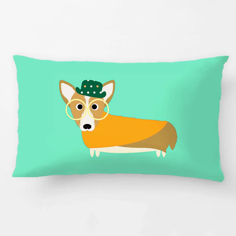 Рождественская декоративная наволочка для диванной подушки Corgi Accent