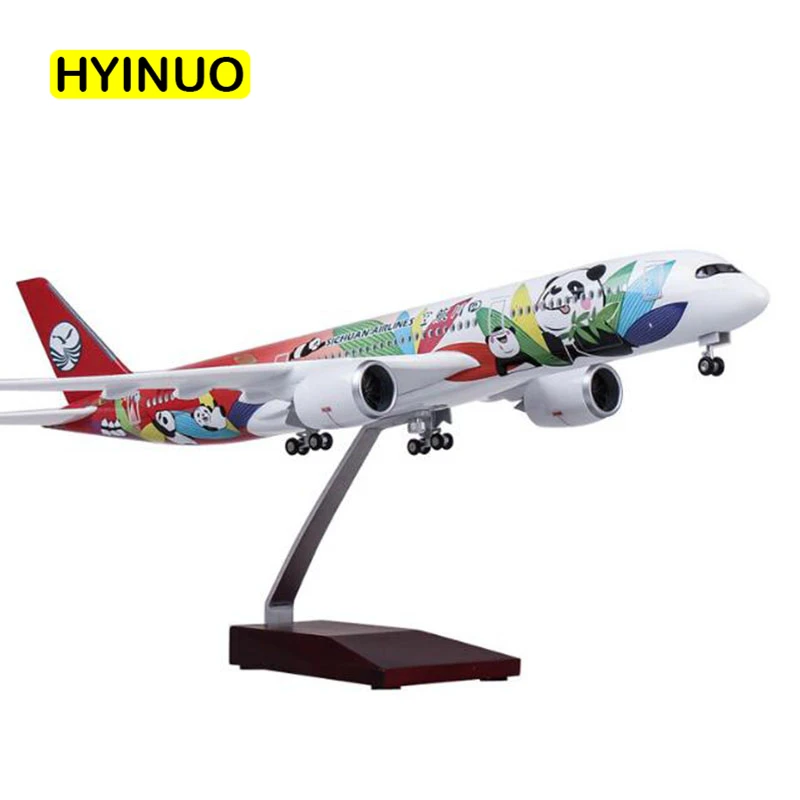 Самолет Airbus A350 Sichuan Panda 1/142 весы 47 см модель самолета W светильник литье под