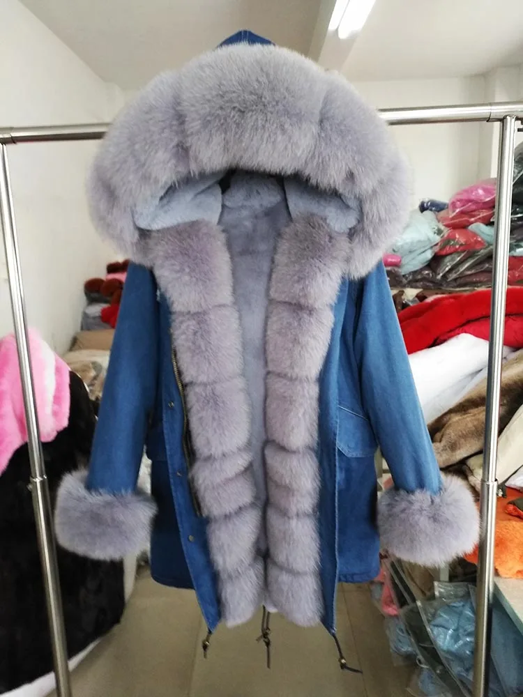 Модная зимняя куртка для женщин 2020 пальто из натурального меха лисы с воротником