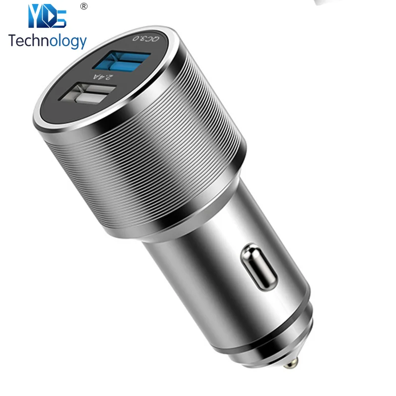 QC3.0 двойное USB быстрое автомобильное зарядное устройство 12 В до 24 В два порта Быстрая зарядка для iPhone samsung huawei Xiaomi htc LG