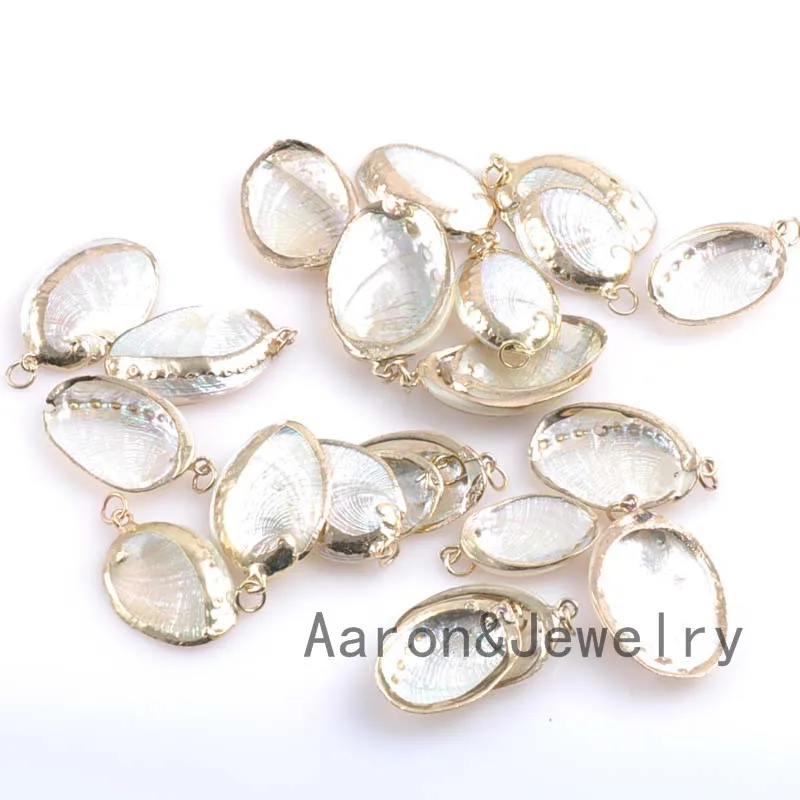 25 31 мм Подвески в виде ракушек из натурального розового золота для