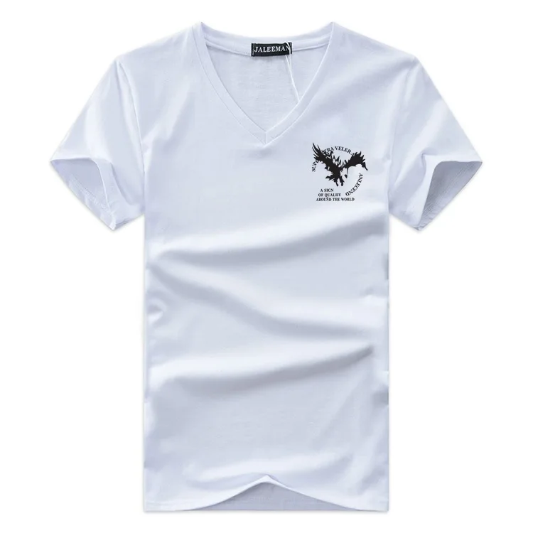 JALEE мужские футболки Camiseta Masculina мужские повседневные модные облегающие летние футболки с короткими рукавами и v-образным вырезом Hombre S-5XL