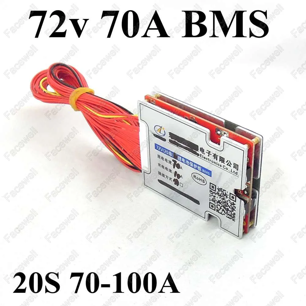 Защитная плата 72 в bms 20S 60A smart 20s 70A 3 7 В литий-полимерный литий-ионный аккумулятор