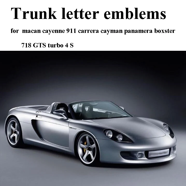 Почерк буквы букв Эмблема для багажника логотип наклейка для 718 Cayman Boxster GTS 911 Carrera Turbo 4S Panamera Macan Cayenne