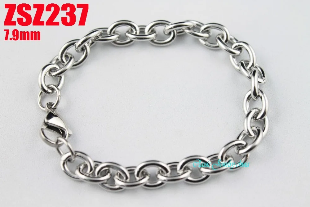 

7.9mm big cross chain stainless steel brace lace fashion bracelet punk jewelry 20pcs ZSZ237