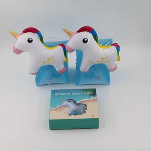 Unicorn Милый фламинго для маленьких детей, милые кольца для купания, краб, надувные повязки на руку, Floaties, мультяшный ананас, аксессуары для плавания для мальчиков и девочек - Цвет: Unicorn