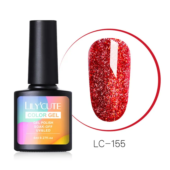 LC-155 LILYCUTE 8 мл Хэллоуин УФ-гель для ногтей чистый цвет ногтей гель лак светодиодный Полупостоянный гель лак праймер для ногтей гель - Цвет: LC-155
