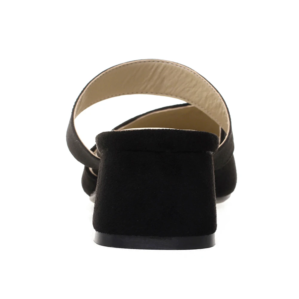 Meotina/Женская обувь без задника летние шлепанцы леопардовая на квадратном каблуке