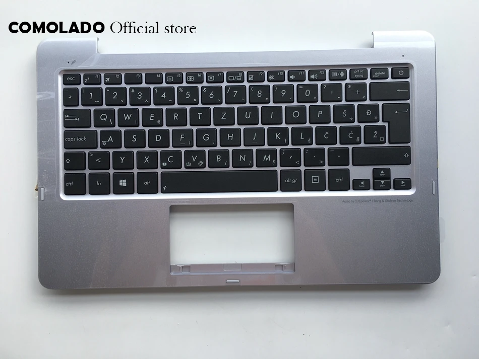 WB западные Балканы клавиатура для ASUS TX201 TX201L TX201LA с серебряным Упор рук на ноутбук