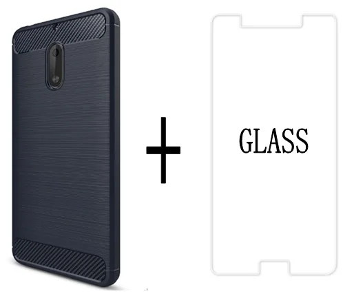 Shockproof Soft Rubber Back Phone Case for Nokia 9 8 7 plus Cover funda and Tempered Glass For 6 (2018) 5 3 cases +film | Мобильные