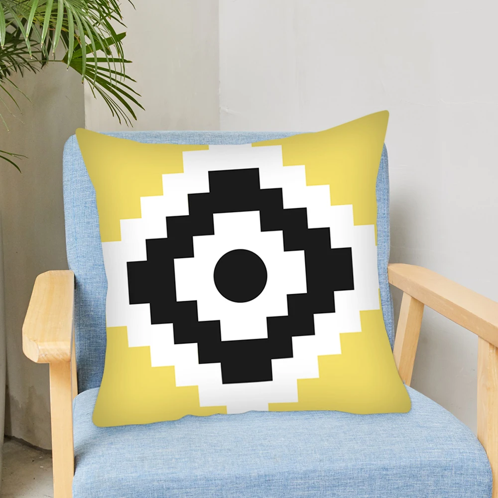 DIDIHOU 45*45 см желтый геометрический чехол для подушки с надписью наволочка Cojines Decorativos Para диван для дома спальня, диван, Декор