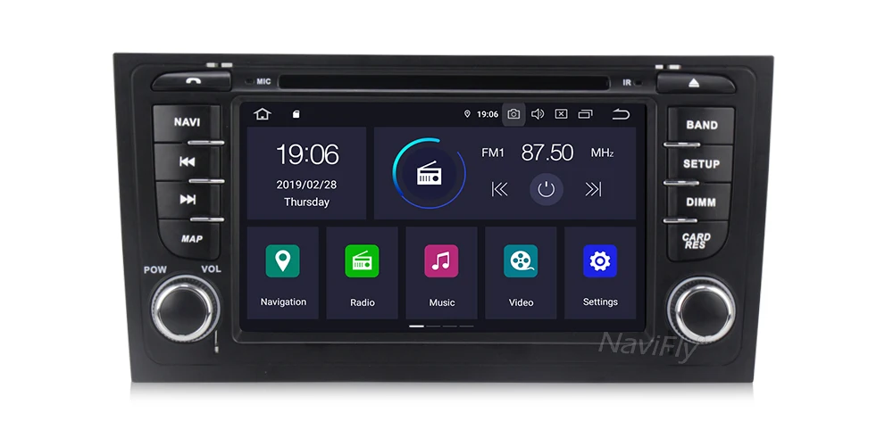 Android 9,0 ips DSP Автомобильный dvd Радио Аудио мультимедийный плеер для Audi A6 S6 RS6 1999-2005 Allroad 2000-2005 gps навигация RDS A6