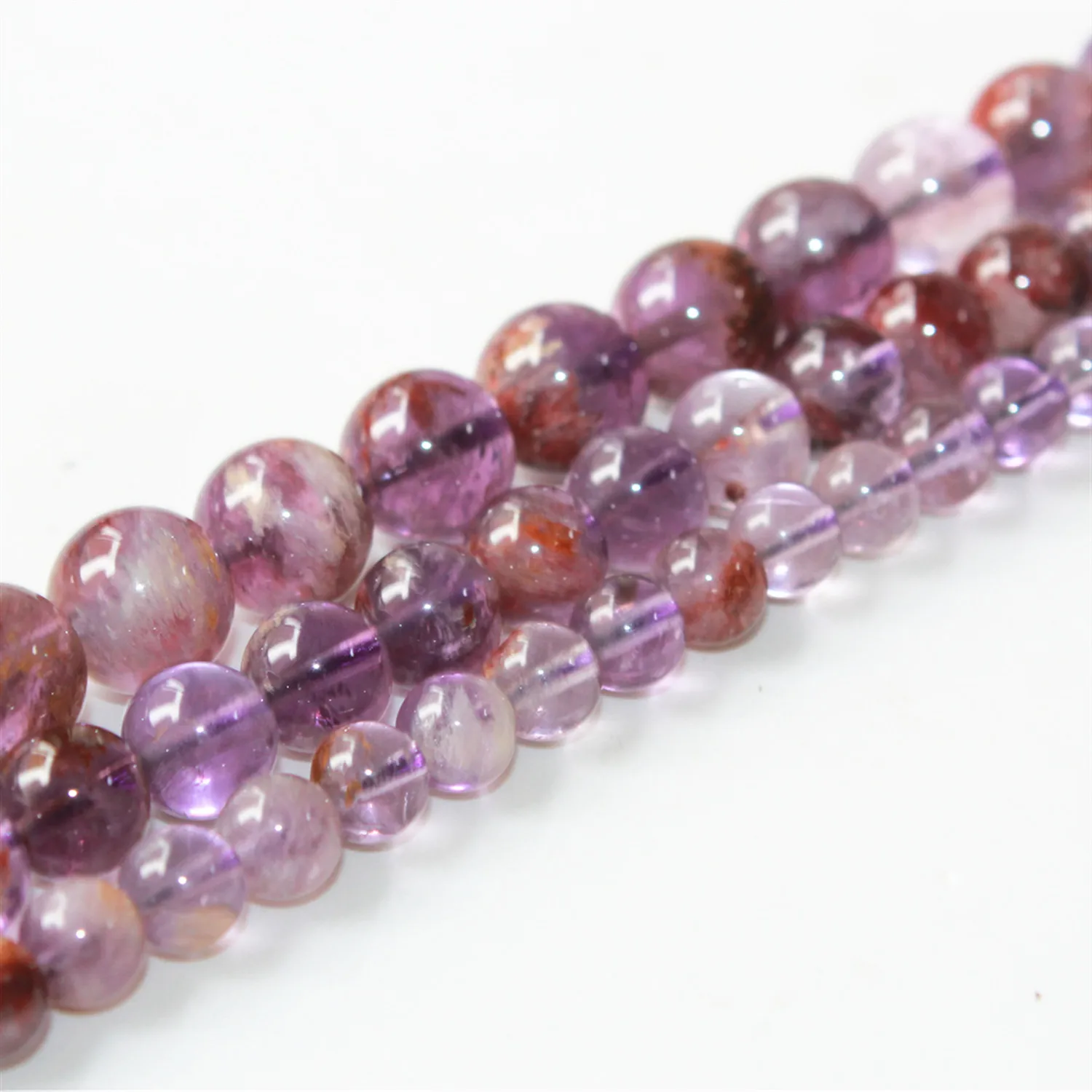 Натуральная кожа 6 мм 8 10 круглые бусины класса А 15 дюймов нить (A01) | Украшения и