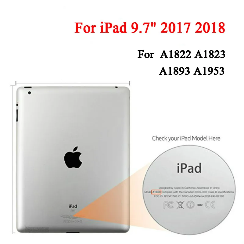 Чехол для iPad 2017 2018 чехол силиконовый мягкий из искусственной кожи 9 7 дюймов