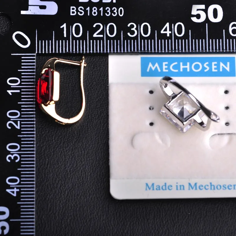 Женские Геометрические серьги гвоздики с квадратным кубическим цирконием