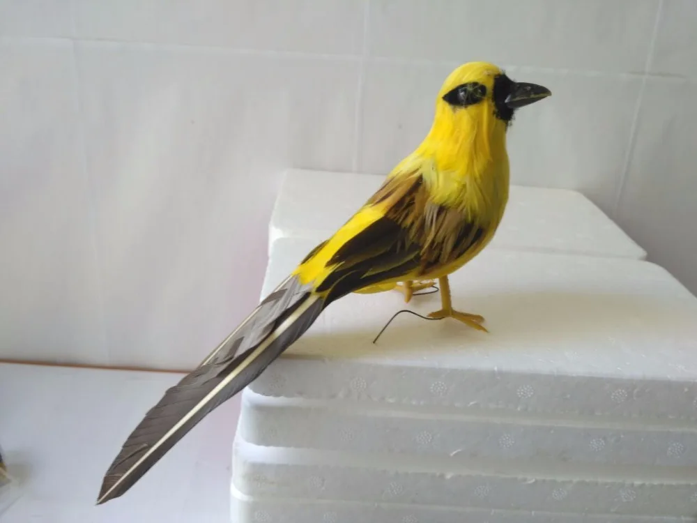 Новая модель птиц пенопласт и перья игрушка Oriolus chinensis около 22 см | Игрушки хобби