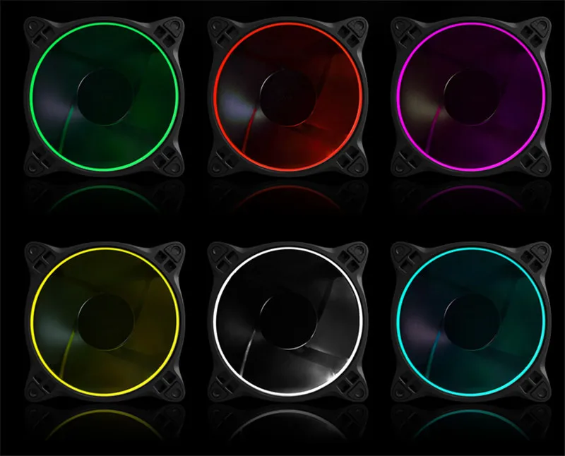 JONSBO RGB 120 мм PC Вентилятор охлаждения многокольцевой свечение(FR-301) ШИМ контроль температуры 3PIN+ Big4D источник питания материнская плата AURA SYNC
