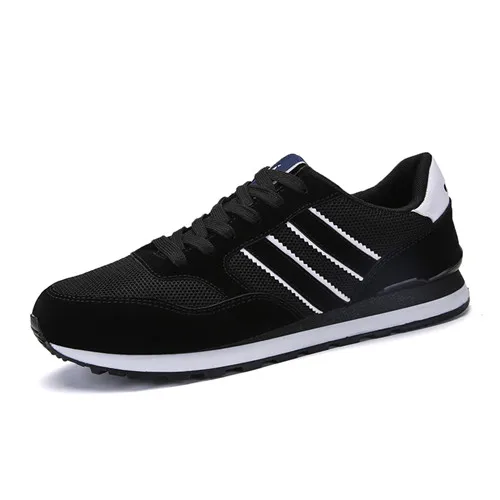 style 2 black URBANFIND/мужские кроссовки из натуральной кожи; дышащая повседневная обувь; нескользящая прогулочная обувь; светильник на резиновой подошве со шнуровкой - Цвет: style 2 black