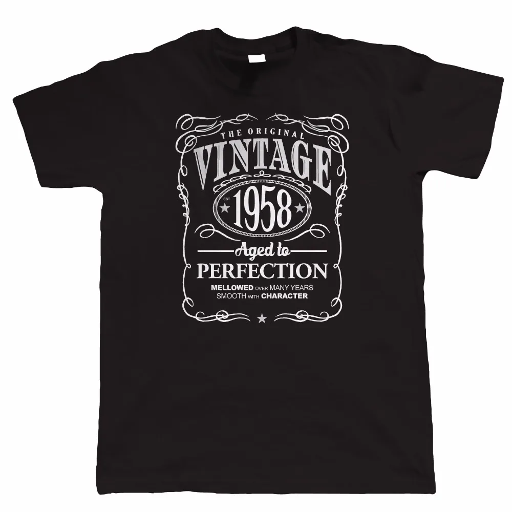 

2019 New Brand Better Vintage 1958 Aged To Perfection Mens T Shirt, Gift For Him Dad Grandadshort Sleeve Tee Shirt