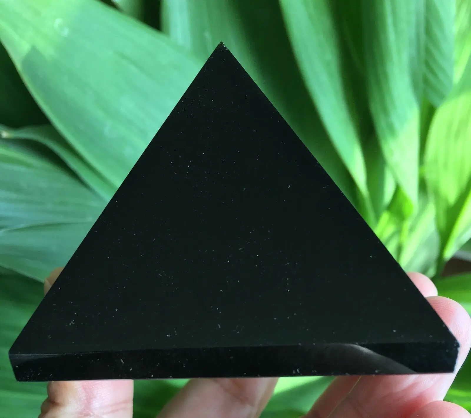Черный натуральный обсидиан кварц кристаллы целительная Пирамида кристалл для