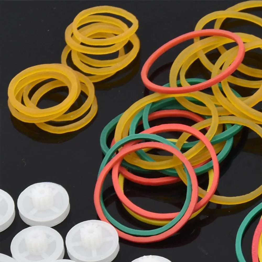 82 шт. смешанные пластиковые шестерни резиновый ременный шкив DIY модель четыре