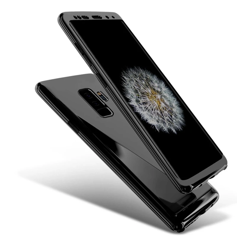 360 градусов покрытие зеркальный чехол s Роскошный для samsung S10 полное закаленное