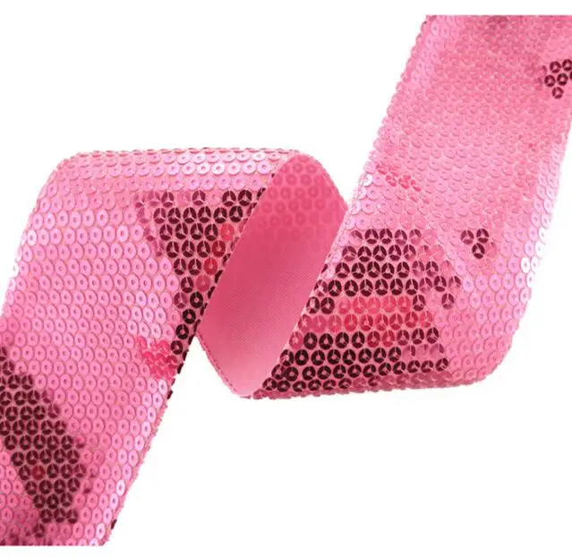 Hot Pink 1 ярд " 75 мм блестящая Блестящая лента для волос DIY аксессуары для волос швейная ткань DIY материалы ручной работы, MD190117 - Color: Hot Pink