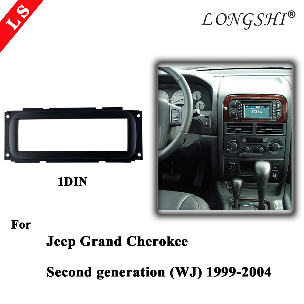 Car refitting DVD frame panel Fascia Audio frame for Jeep Grand Cherokee 99-04 (WJ)Chrysler 300M Caravan 01-07 Neon Voyager 1DIN