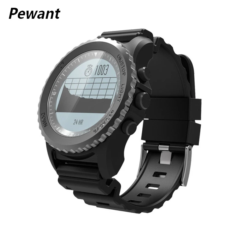 Фото Умные часы Pewant с gps IP68 Водонепроницаемые умные монитором сердечного ритма