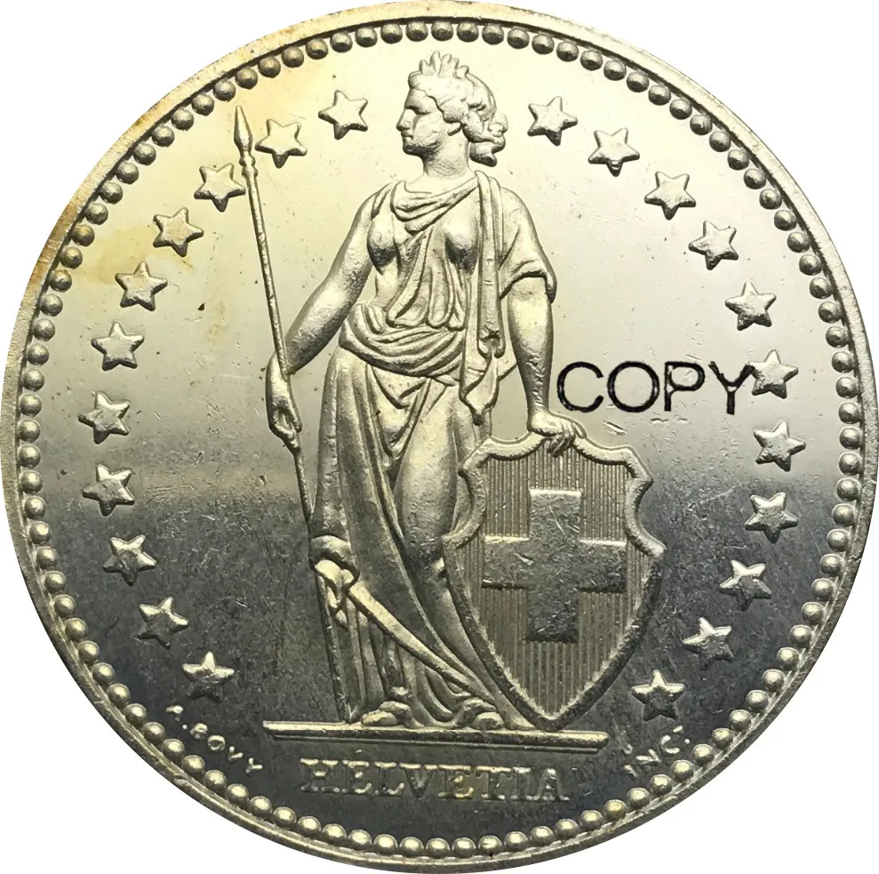 Switzerland 2 franen 1911 B латунные посеребренные копии монет|coin coins|coin copycoins silver |