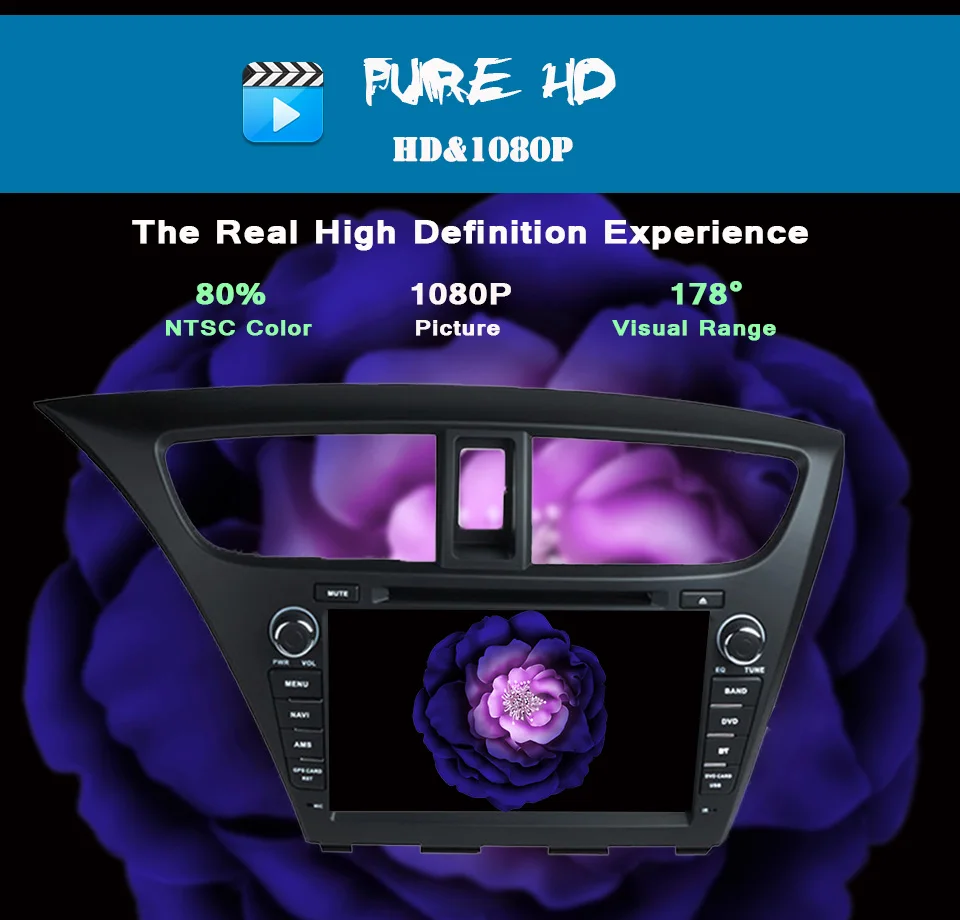 " Android 8,1 автомобильный DVD gps плеер Navi для Honda Hatchback Civic 2013 с восьмиядерным стерео SWC автомобильный воспроизведение мультимедиа