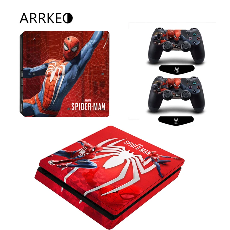 ARRKEO популярные игры Человек паук винил крышка PS4 тонкий кожи Стикеры для sony