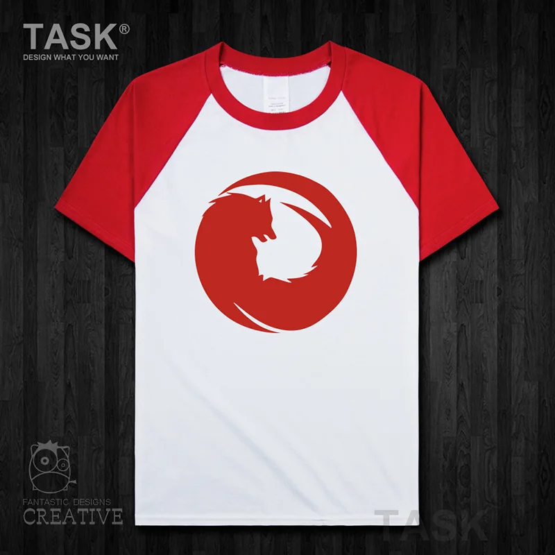 Creative Wolf Totem funny print men's t-shirt short sleeve clothes o-neck comfort cotton casual tops Harajuku Streetwear 06 0003 | Мужская