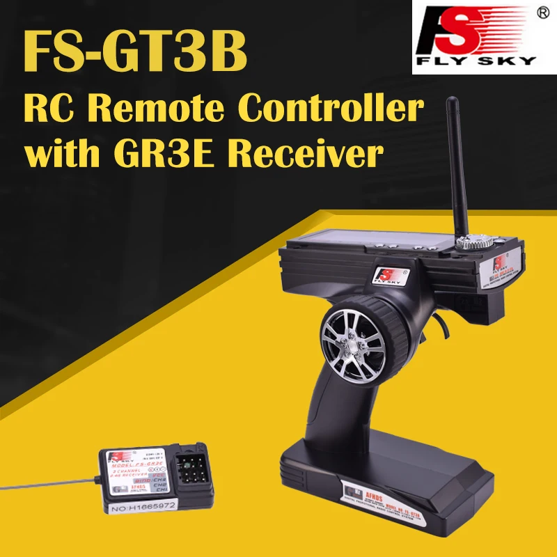 

Пульт дистанционного управления FlySky GT3B FS-GT3B, 2,4 ГГц, 3 канала, с приемником GR3E, для радиоуправляемого автомобиля, грузовика, гусеничного автом...