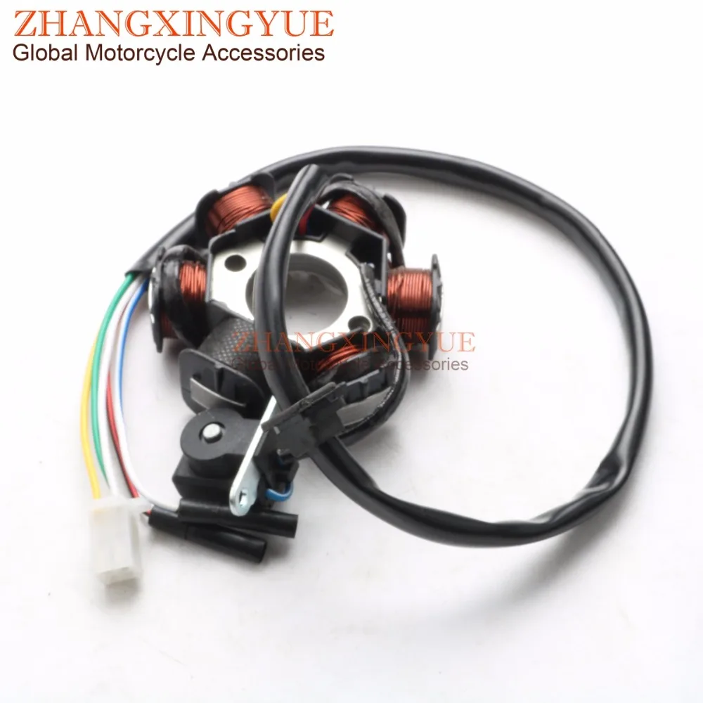 6 катушечный Магнитный Статор для SYM ORBIT 125 GY6 125cc 150cc 152QMI 157QMJ SCOOTER ATV 31120 M92 0012|Ножные